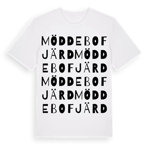 Möddebofjärd ordlek t-shirt – ekologisk bomull t-shirt från Pinshirt