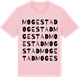 Pink Cotton t-shirt med Mogestad ordlek t-shirt