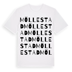 Möllestad ordlek t-shirt – ekologisk bomull t-shirt från Pinshirt