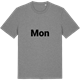 Mid Heather Gray t-shirt med Mon fetstil t-shirt