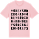 Pink Cotton t-shirt med Mörby Södergård ordlek t-shirt