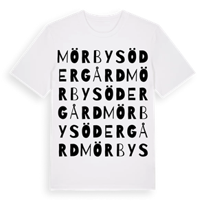 Mörby Södergård ordlek t-shirt – ekologisk bomull t-shirt från Pinshirt