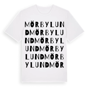 Mörbylund ordlek t-shirt – ekologisk bomull t-shirt från Pinshirt