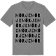 Mid Heather Gray t-shirt med Mörje ordlek t-shirt