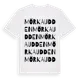 White t-shirt med Mörka Udden ordlek t-shirt