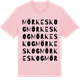 Pink Cotton t-shirt med Mörkeskog ordlek t-shirt