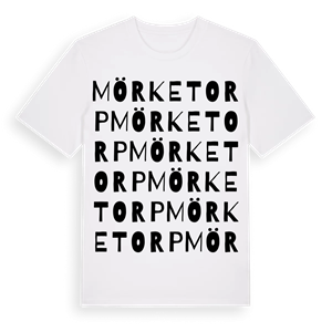 Mörketorp ordlek t-shirt – ekologisk bomull t-shirt från Pinshirt