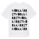 White t-shirt med Mörkkärret ordlek t-shirt
