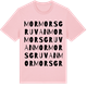 Pink Cotton t-shirt med Mormorsgruvan ordlek t-shirt