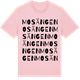Pink Cotton t-shirt med Mosängen ordlek t-shirt