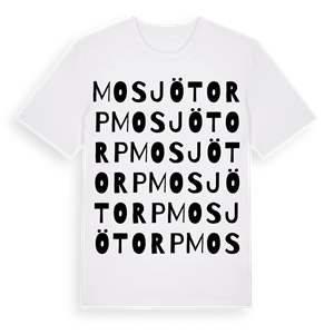 Mosjötorp ordlek t-shirt – ekologisk bomull t-shirt från Pinshirt