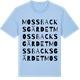 Blue Soul t-shirt med Mossbacksgärdet ordlek t-shirt