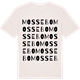 Vintage White t-shirt med Mossebo ordlek t-shirt