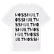 White t-shirt med Mosshult ordlek t-shirt
