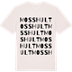 Vintage White t-shirt med Mosshult ordlek t-shirt
