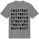 Mid Heather Gray t-shirt med Mosstorp ordlek t-shirt