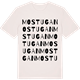 Vintage White t-shirt med Mostugan ordlek t-shirt