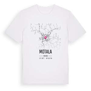 Motala karta t-shirt – ekologisk bomull t-shirt från Pinshirt