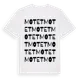 White t-shirt med Motet ordlek t-shirt
