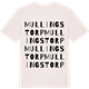 Vintage White t-shirt med Mullingstorp ordlek t-shirt