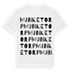 White t-shirt med Munketorp ordlek t-shirt