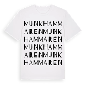Munkhammaren ordlek t-shirt – ekologisk bomull t-shirt från Pinshirt