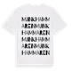 White t-shirt med Munkhammaren ordlek t-shirt