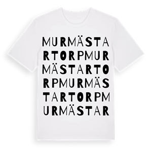 Murmästartorp ordlek t-shirt – ekologisk bomull t-shirt från Pinshirt
