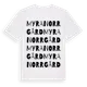 White t-shirt med Myra Norrgård ordlek t-shirt