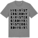 Mid Heather Gray t-shirt med Myra Västergård ordlek t-shirt