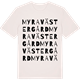 Vintage White t-shirt med Myra Västergård ordlek t-shirt