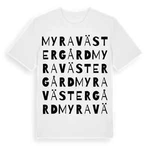 Myra Västergård ordlek t-shirt – ekologisk bomull t-shirt från Pinshirt