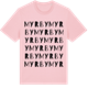 Pink Cotton t-shirt med Myrby ordlek t-shirt