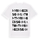 Myrhagens gamla tomt ordlek t-shirt