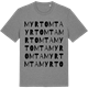 Mid Heather Gray t-shirt med Myrtomta ordlek t-shirt