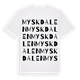 White t-shirt med Myskdalen ordlek t-shirt