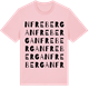 Pink Cotton t-shirt med N Freberga ordlek t-shirt
