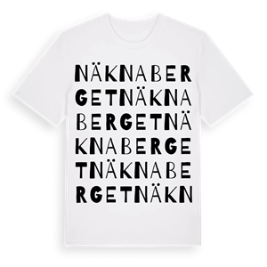 Näknaberget ordlek t-shirt – ekologisk bomull t-shirt från Pinshirt