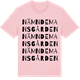 Pink Cotton t-shirt med Nämndemansgården ordlek t-shirt