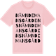 Pink Cotton t-shirt med Nämndemansgårdens ordlek t-shirt