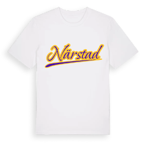 Närstad baseball t-shirt – ekologisk bomull t-shirt från Pinshirt