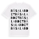 White t-shirt med Näsalandet ordlek t-shirt