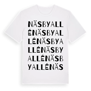Näsby allé ordlek t-shirt – ekologisk bomull t-shirt från Pinshirt