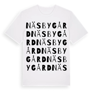 Näsby gård ordlek t-shirt – ekologisk bomull t-shirt från Pinshirt