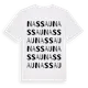 White t-shirt med Nassau ordlek t-shirt