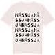 Vintage White t-shirt med Nässja ordlek t-shirt