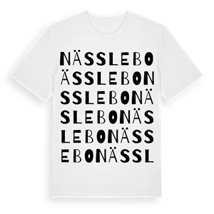 Nässlebo ordlek t-shirt – ekologisk bomull t-shirt från Pinshirt