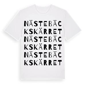 Nästebäckskärret ordlek t-shirt – ekologisk bomull t-shirt från Pinshirt