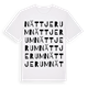 White t-shirt med Nättjerum ordlek t-shirt