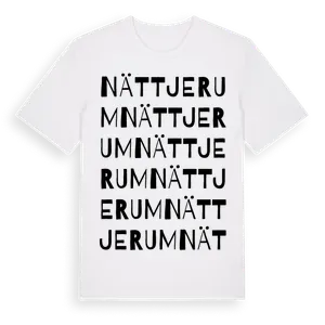 Nättjerum ordlek t-shirt – ekologisk bomull t-shirt från Pinshirt